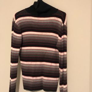 Striped Turtleneck Sweater